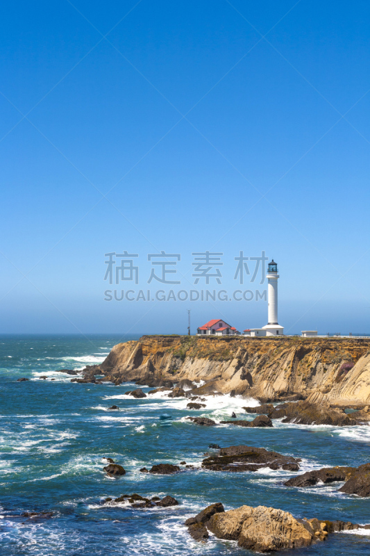 point arena lighthouse,加利福尼亚,名声,蒙特西罗,门多西诺县,垂直画幅,天空,无人,海港,符号