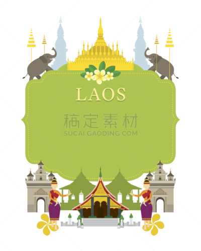 老挝,传统舞,边框,著名景点,香通寺,塔銮,机动三轮车,琅勃拉邦,万象,垂直画幅