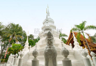寺庙,西双版纳,水平画幅,传统,旅行者,户外,佛塔,白色,佛