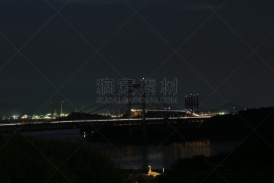 瀨户高速公路桥,仓敷,濑户内海,冈山县,架柱桥,里山,非都市风光,旅游目的地,水平画幅,无人