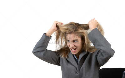 极大的悲伤,扯开,背景分离,仅女人,仅一个女人,情绪压力,看,白色,商务人士