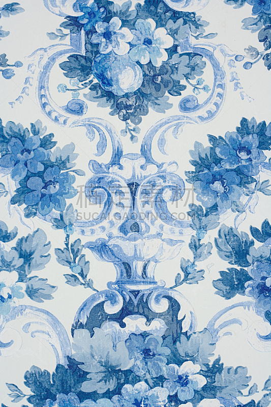 蓝色,背景,维多利亚女王时代风格,爱德华七世时代风格,垂直画幅,纺织品,衰老过程,古典式,巴洛克风格,乡村风格