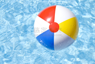 游泳池,海滩充气球,球,水,水平画幅,沙滩派对,无人,平视角,夏天,户外