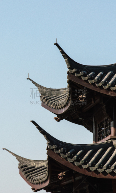 亭台楼阁,西湖,杭州,自然,垂直画幅,宁静,旅游目的地,山,无人,黄昏
