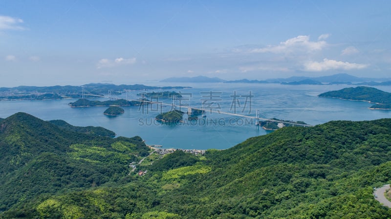 山,日本,濑户内海,天空,水平画幅,无人,户外,天文台,桥,海龟