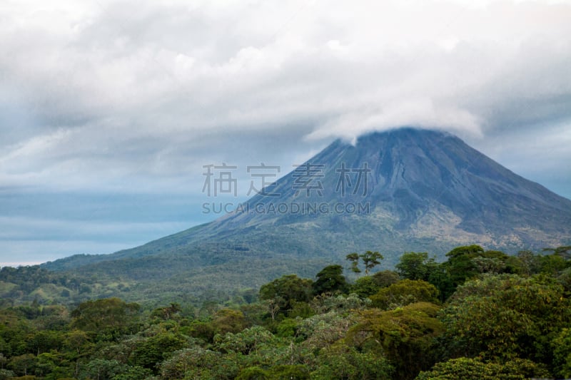 阿雷纳火山,拉福尔图那,哥斯达黎加,纪念碑,天空,美洲,烟,湖,气候与心情,圣何塞