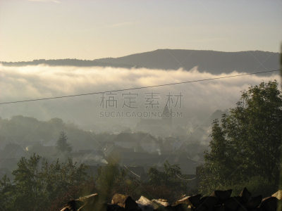 孚日省,黎明,山,在上面,明暗法,黑森林,阿尔萨斯,天空,早晨,松科