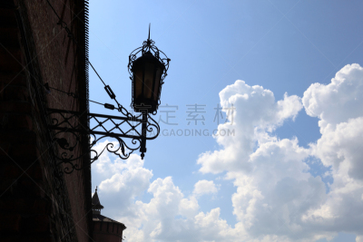 灯笼,柏林墙,纪念碑,天空,水平画幅,墙,无人,砖墙,古老的,灯