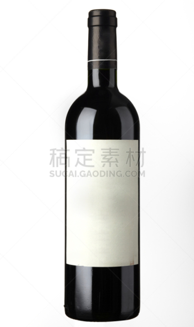 酒瓶,分离着色,白色背景,垂直画幅,葡萄酒,正面视角,葡萄酒厂,新的,波尔多,无人