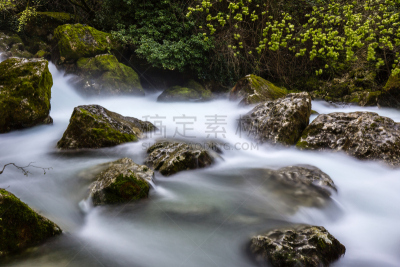 瀑布,河流,水,美,水平画幅,无人,苔藓,户外,普罗旺斯,沃克侣姿碧泉村