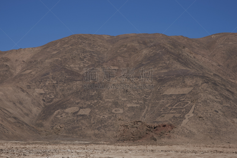 石洞壁画,阿塔卡马沙漠,天空,艺术,水平画幅,形状,山,无人,符号,古老的