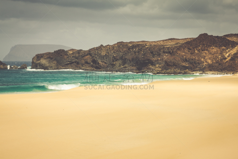 La Graciosa,海滩,加那利群岛,格拉西奥萨岛,兰萨罗特岛,金丝雀,水平画幅,沙子,无人,大西洋