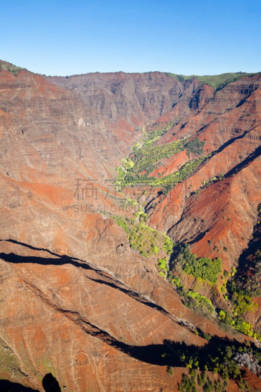 外米亚峡谷,考艾岛,风景,威美亚峡谷州立公园,色彩饱和,户外,地形,日光,热带气候