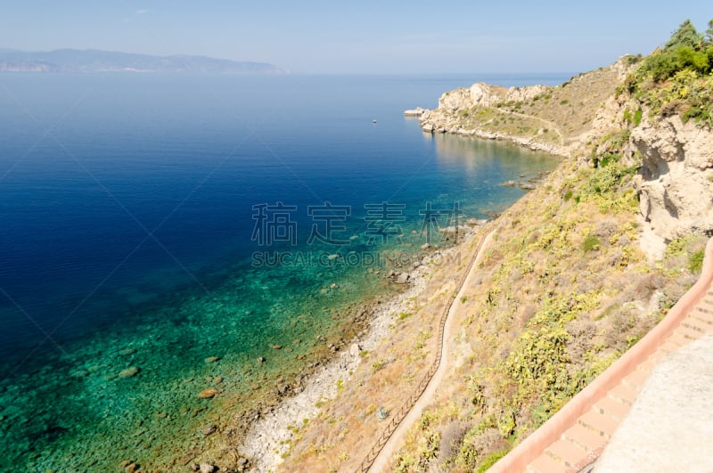 西西里,海滩,米拉佐,地中海,自然,水平画幅,无人,蓝色,欧洲,夏天