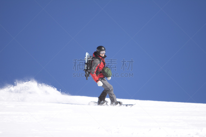 巷,侧面视角,极限滑雪,雪鞋,安全帽,正面视角,天空,水平画幅,雪,户外