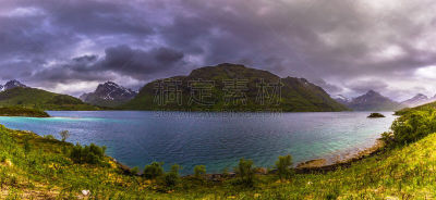 挪威,狭窄的,特若欧峡,风景, 罗弗敦群岛 ,传统,斯堪的纳维亚半岛,云,休闲活动,夏天