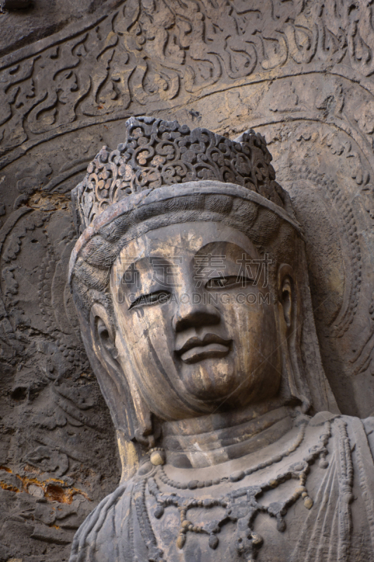 龙门石窟,洛阳,雕像,特写,佛教,中国,佛,雕刻物,寺庙,悬崖
