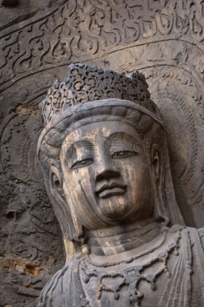 龙门石窟,洛阳,雕像,特写,佛教,中国,佛,雕刻物,寺庙,悬崖