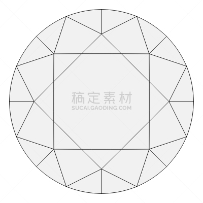 绘画插图,钻石,白色,分离着色,接线框,结构关节突关节,线框模型,宝石,形状,正上方视角