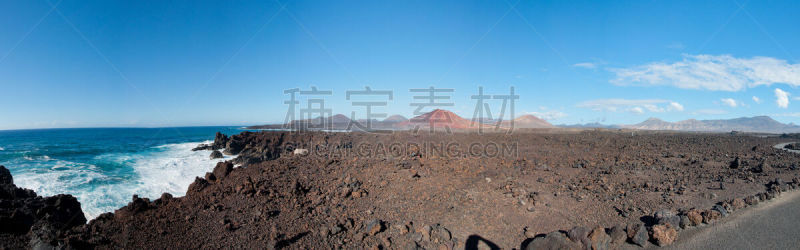 兰萨罗特岛,火山地形,水平画幅,无人,干花,大西洋群岛,户外,加那利群岛