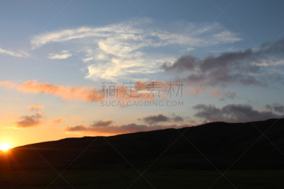 山,戏剧性的天空,捕获的,天空,美,水平画幅,云,无人,早晨,夏天