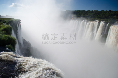 伊瓜苏瀑布,国家公园,巴西,阿根廷,在之间,大西洋雨林,魔鬼喉咙,伊瓜苏市,巴拉那洲,南美