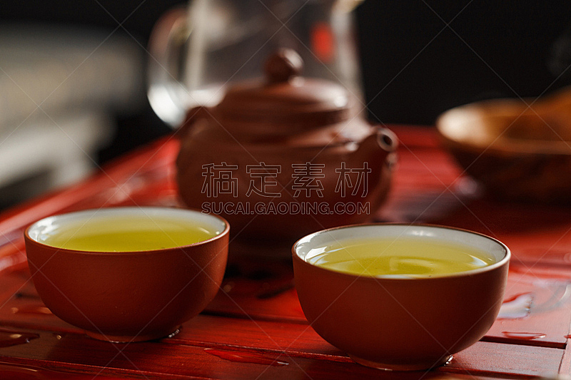乌龙茶,清新,碗,茶,两个物体,书桌,普洱茶,芳香的,红茶,茶壶