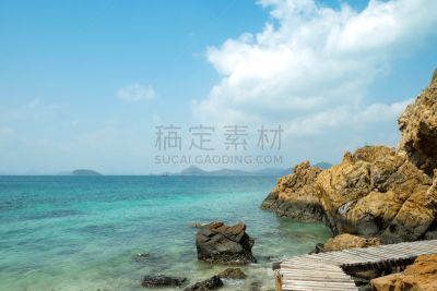 岛,视角,康巴,酒店游泳池,水平画幅,户外,泰国,礁石,海滩