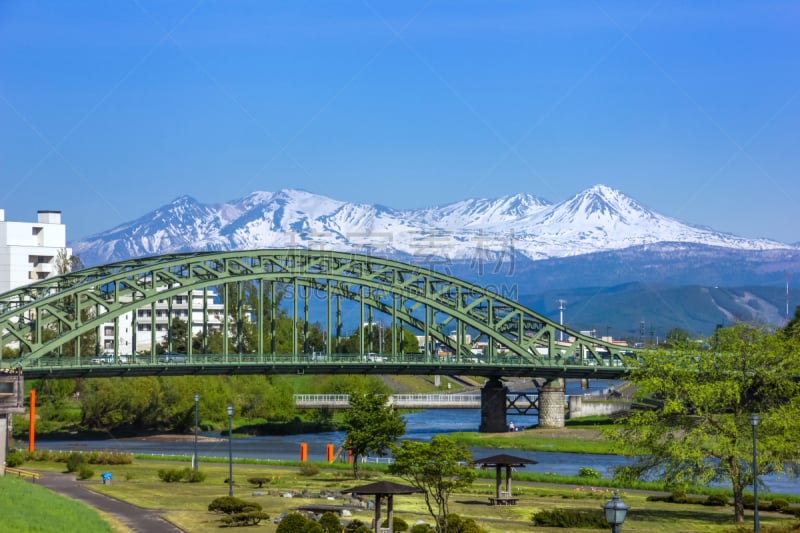 View of Asahikawa city　‘Asahibashi bridge’, Hokkaido