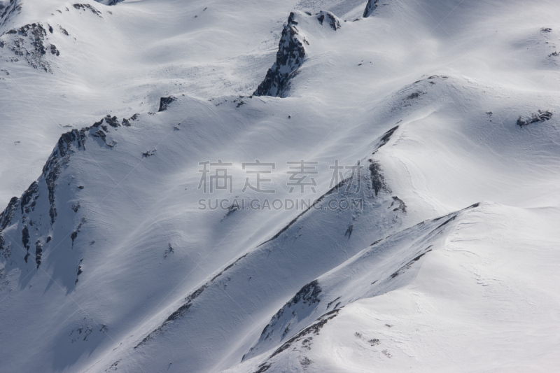 伊施格尔,冬天,山脉,天空,水平画幅,雪,无人,滑雪坡,偏远的,户外