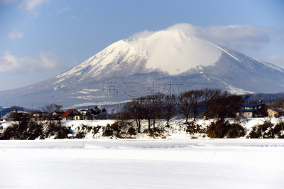 岩手县,日本,火山,霞石,岩手山,东北片区,自然,天空,水平画幅,地形