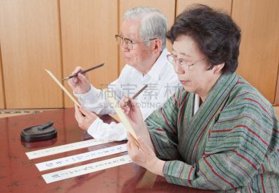日本人,老年人,老年男人,和服,仅日本人,日语,异性恋,女人,日本