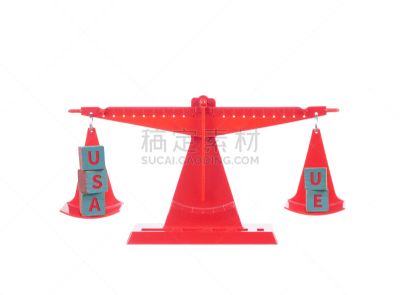 木制,红色,概念,跷跷板,平衡,数字2,立方体,水平画幅,形状,符号
