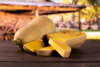 橙色,梨,白脱奶特瓜,平滑的,深的,蔬菜,横截面,清新,韧性,食品