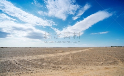 背景,戈壁滩,亚洲,自然,云,图像,无人,中国,沙漠,路