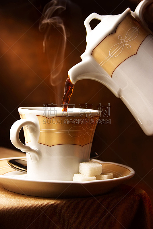 咖啡,上菜,垂直画幅,褐色,无人,茶碟,热饮,饮料,特写,空的