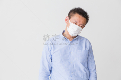 面具,男人,中老年男人,仅一个中老年男人,仅男人,残酷的,仅一个男人,朝鲜半岛,日本人,白色背景