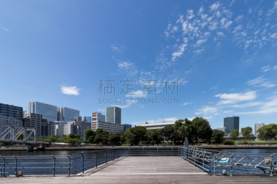 Urban landscape seen from the Tennozu of wood deck３
