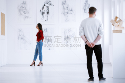 艺术,绘画插图,留白,艺术家,女朋友,女强人,想法,青年人,白色