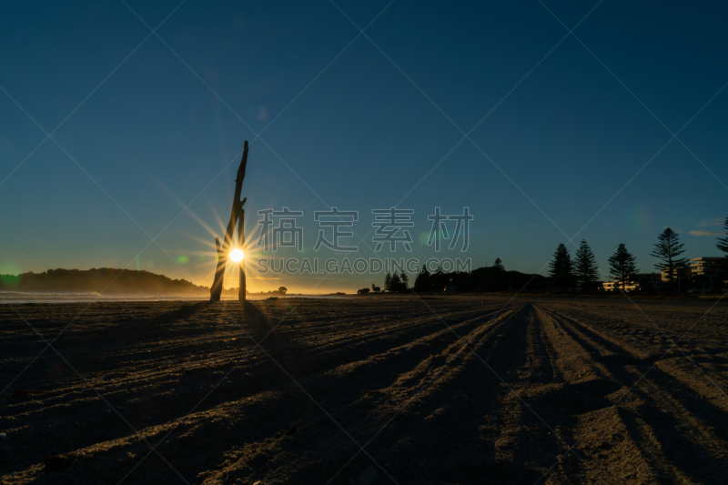 海滩,运动跑道,浮木,海浪,色彩饱和,海岸线,丰盛湾,夏天,户外,天空