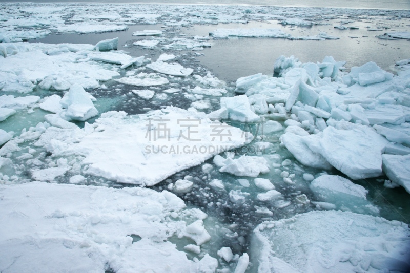 自然,传统,地球,网走市,知床山,鄂霍次克海,知床半岛,北海道,里山,水平画幅