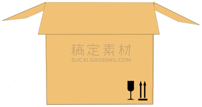 开着的,纸箱,褐色,水平画幅,无人,货运,白色背景,纸板,盒子,背景分离