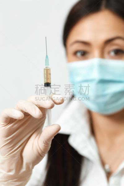 拿着,注射器,美容师,垂直画幅,美,替代疗法,辅导讲座,彩妆,酸,提举