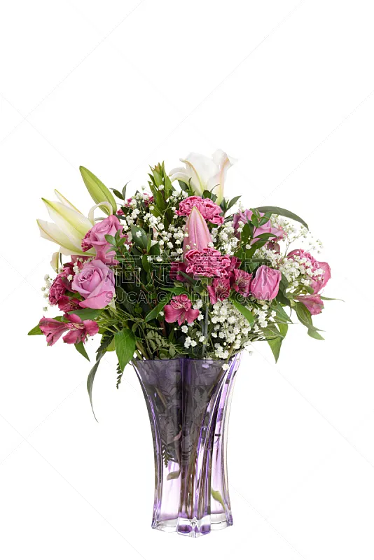 花束 康乃馨 玫瑰 百合花 粉色 花瓶 牡丹 蕨类 垂直画幅 美图片素材下载 稿定素材