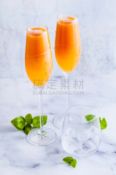 饮料,水果,夏天,鸡尾酒,精神振作,香槟,玻璃杯,大理石,桌子,冰块