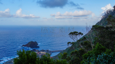 黎明,波尔图莫尼斯,海洋,马德拉,在上面,风景,伦敦城,水,天空,水平画幅