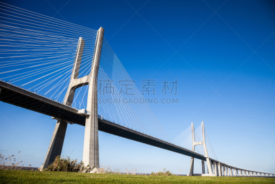 瓦斯科·达·伽马大桥,里斯本,欧洲,瓦斯科达伽马,塔霍河,高架道路,高架桥,水,留白,水平画幅