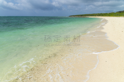 海滩,竹富岛,冲绳县,风景,沙子,平视角,竹富町,纯净,夏天,滨水
