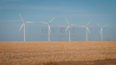 风轮机,农场,水平画幅,风力,涡轮,工厂,户外,美国中西部地区,植物,技术