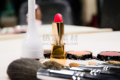 化妆用品,化妆刷,多样,美,艺术家,褐色,彩妆,边框,水平画幅,睫毛膏